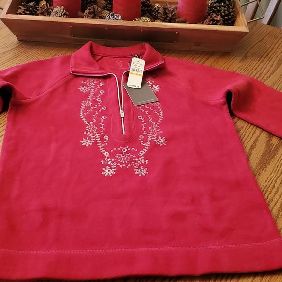 Nwt Tommy Bahama Red Sequin Sweater - Picture 4 of 5